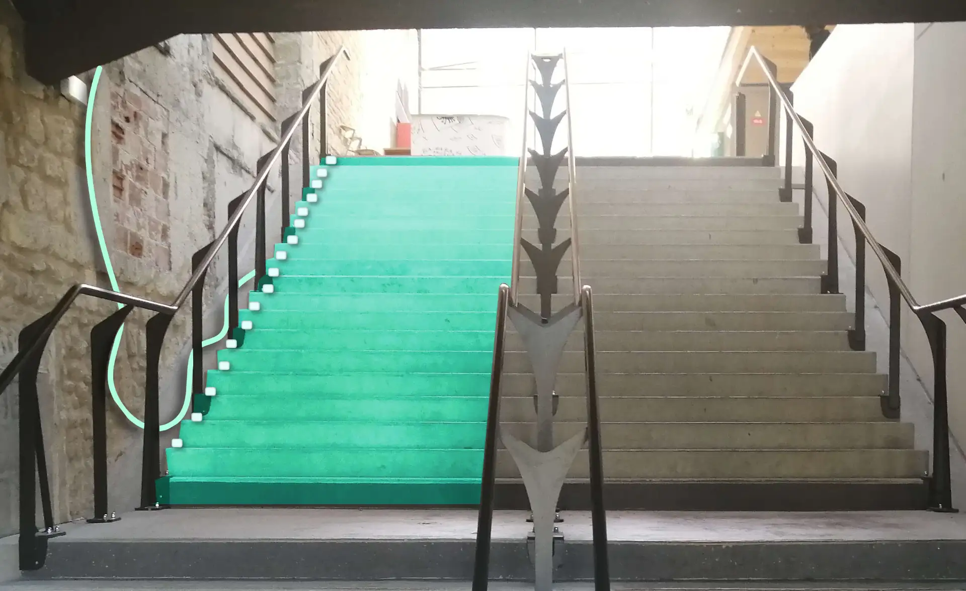 Zone initialement prévue pour l'installation de l'escalier
