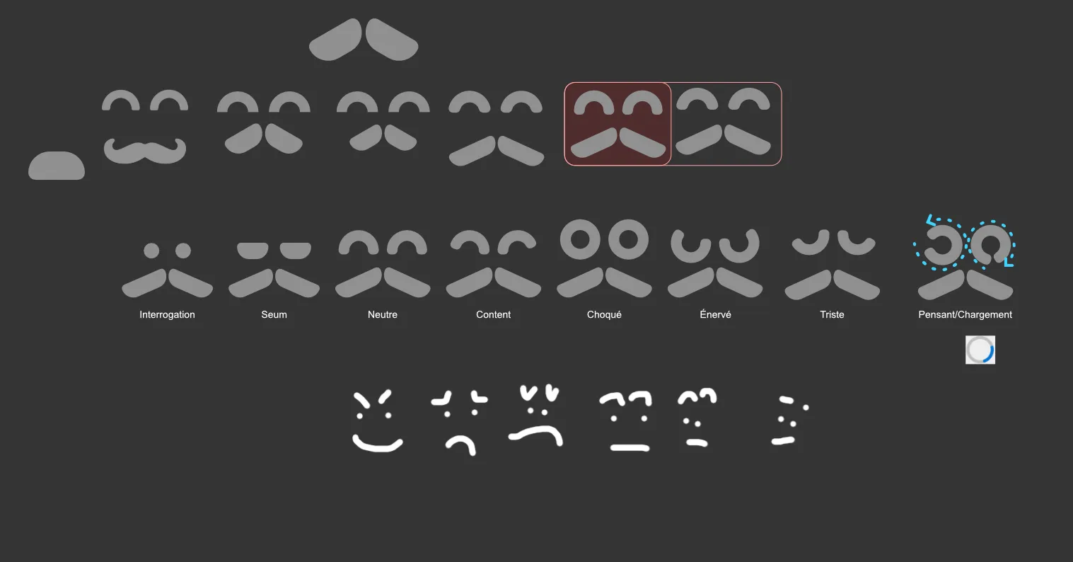 Concepts de la V2 du design de Gari